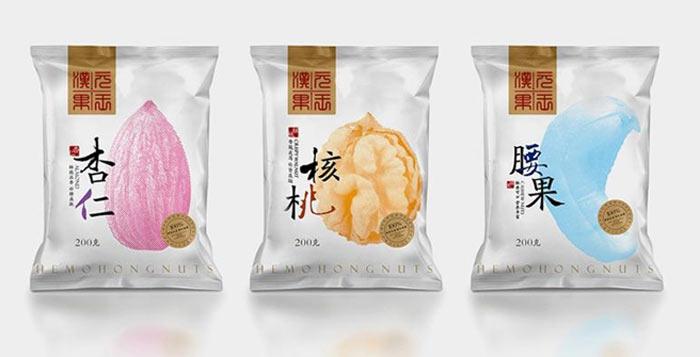  堅果食品包裝袋效果圖